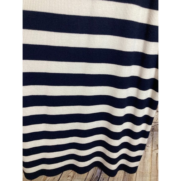 Old Navy Maxi Dress Womens 3X Navy & White Striped Ribbed Knit Stretchy Plus - Picture 12 of 12